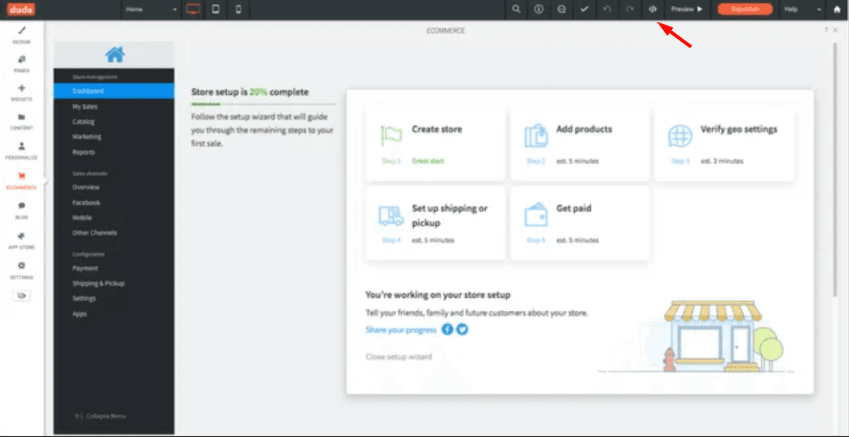 Screenshot showing how to switch to developer mode
