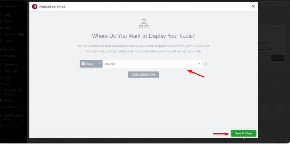 Screenshot of how to apply the changes
